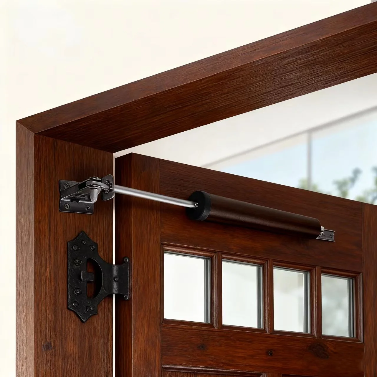 Automatic Silent Door Closer with 90 Degree Positioning, Stop Buffer Adjustment, Automatic Closing, Furniture hardware