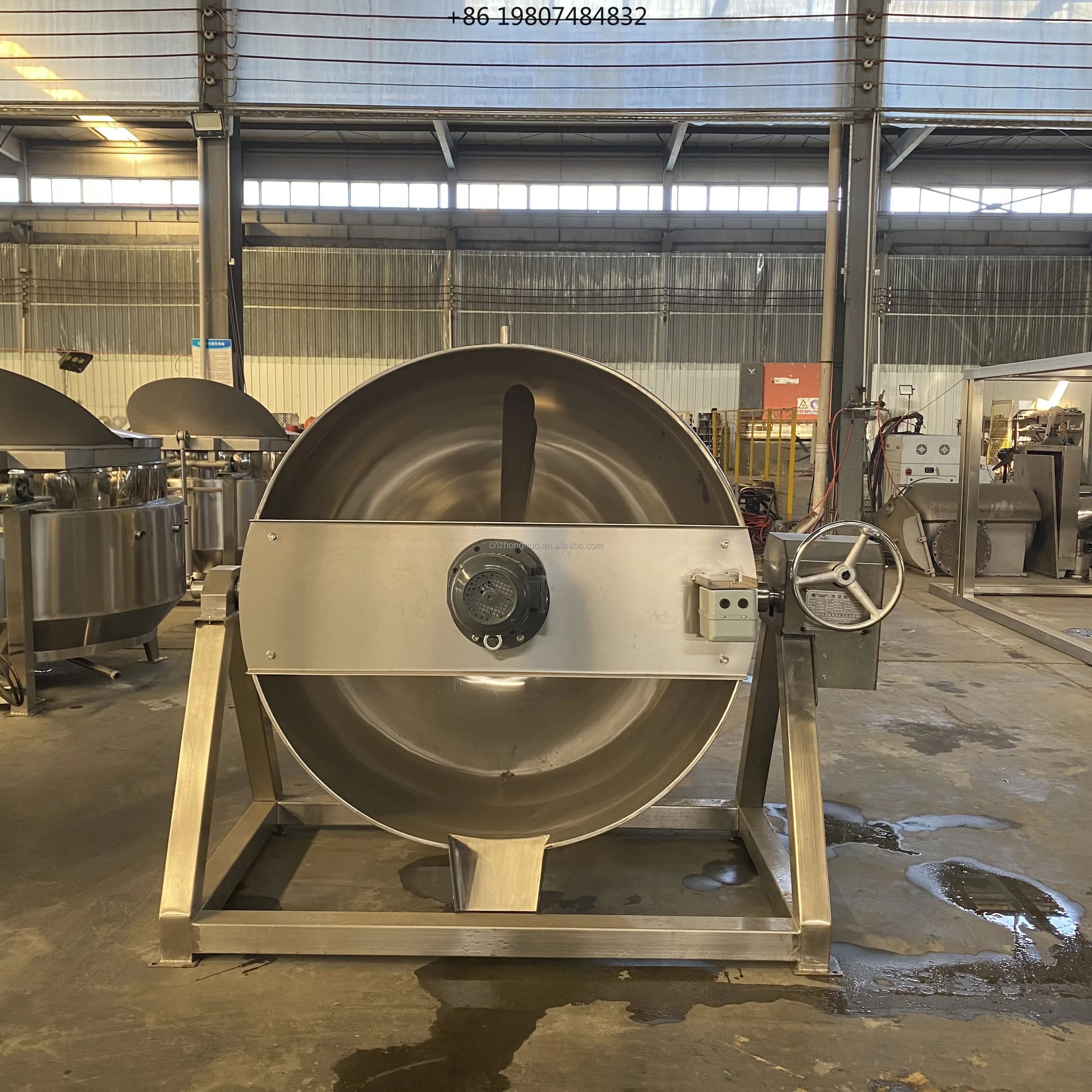 50L Industrial Automatic Tilting Planetary Gas Electric Food Cooking Mixer Sauce Jacketed Kettle