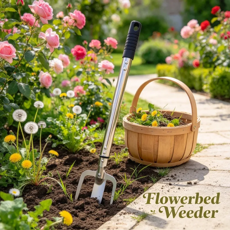 Detachable Stainless Steel Weeding with Manual Sharp Working Head for Weeding Garden Crevices in Backyard Maintenance