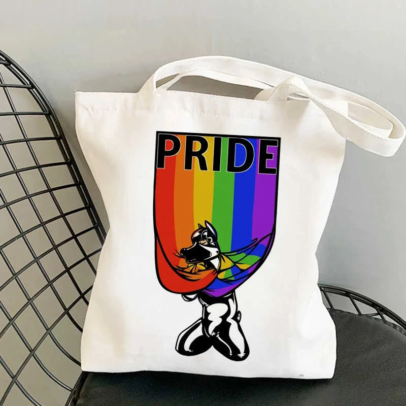 Lgbt Pride Rainbow Shopping Bag Reusable Shopper Jute Bag Handbag Bag Bolsas Reutilizables Bolsa Compra Reciclaje Net Sacolas