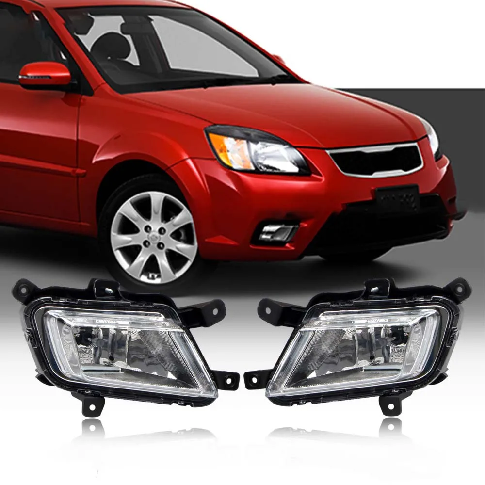 

1 Pair 2X Front Bumper Daytime Running Light Day Light Foglight Fog Light for Kia KA RIO 2010 2011 2012