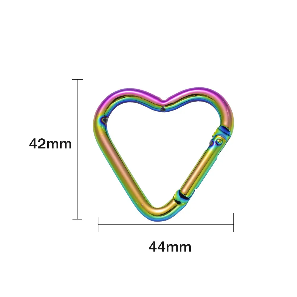 5 قطعة حلقة تسلق معدنية على شكل قلب مفتاح سلسلة كليب Keyrings هوك مشبك معلق DIY بها بنفسك المفاتيح مستلزمات صناعة المجوهرات النتائج #2