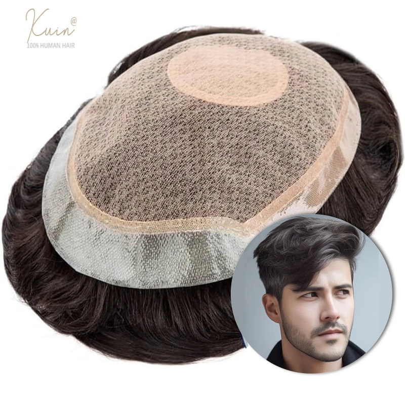 men-topper-silk-base-top-toupee-straight-lace-with-skin-pu-toupee-men's-wig-replacement-system-unit-black-human-hair-prosthesis