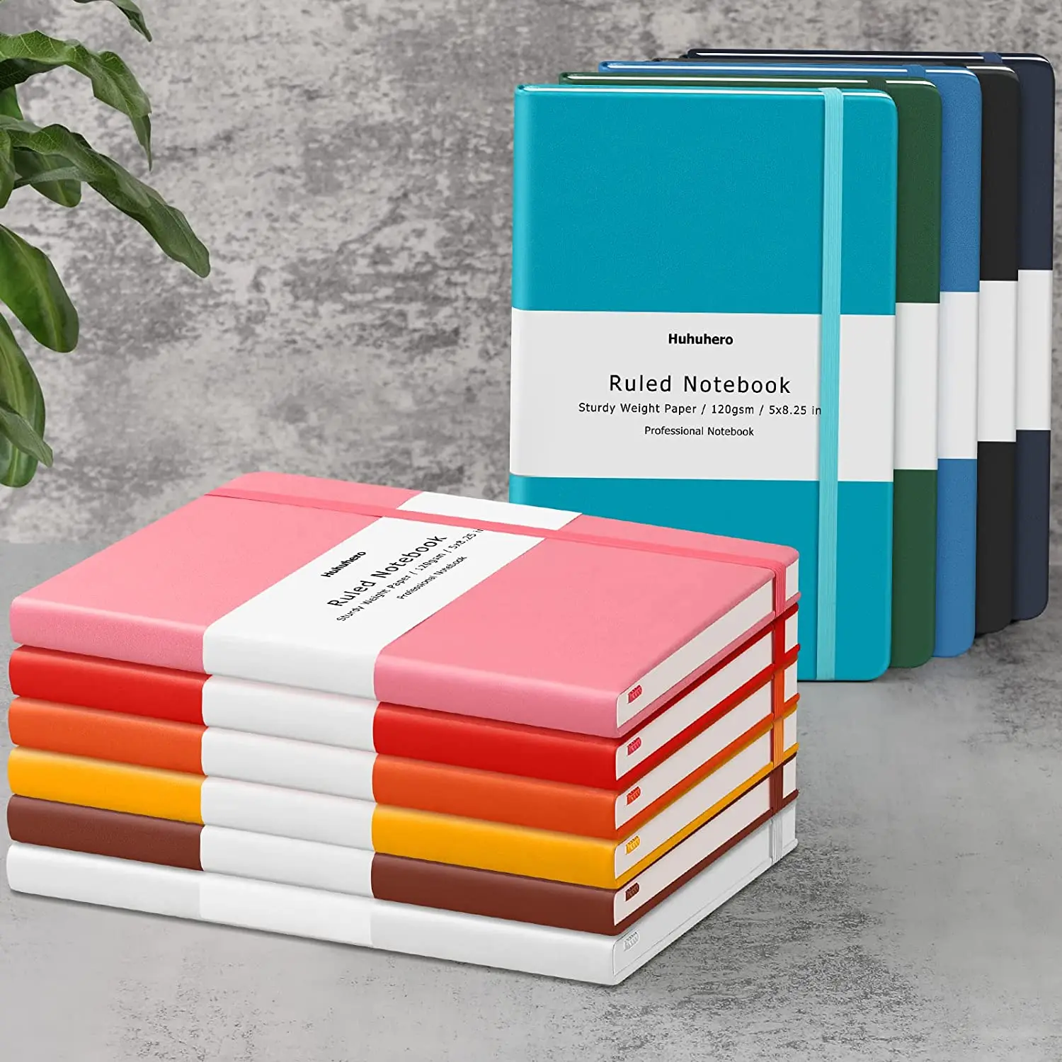 Notebook Journal Hard Cover, Ruled/Blank /Dotted Premium Thick Paper with Fine Inner Pocket,  Faux Leather for Journaling Writin