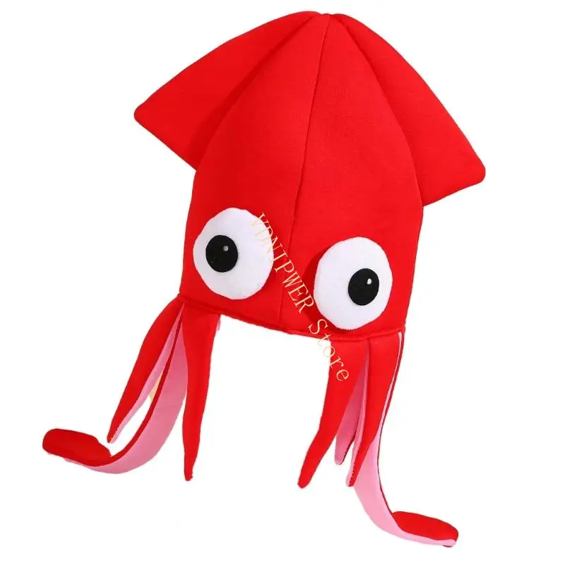 Comfortabele stoffen devilfish caps voor kostuums festivals cosplay evenement kinderen volwassenen d08e