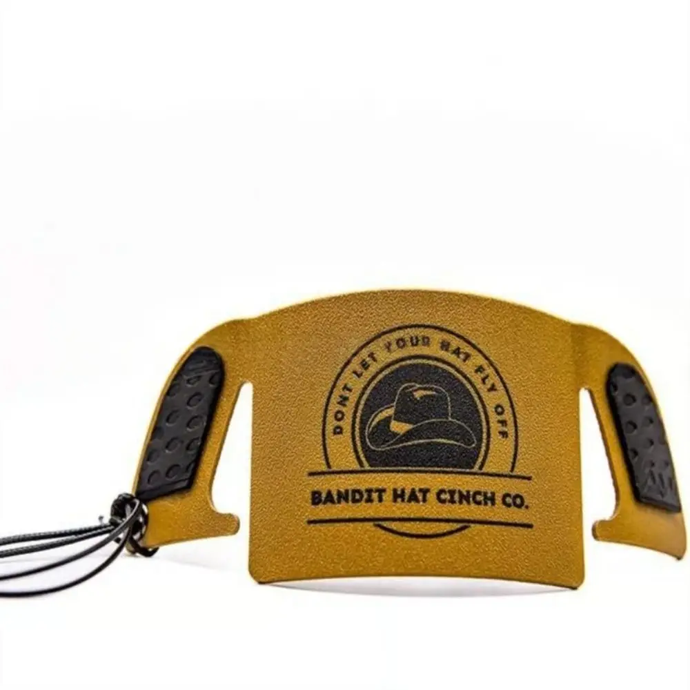 Portable Solid Color Cowboy Hat Cinch Detachable with Lanyard Hat Rope Keychain Leather Hat Strap Clip Outdoor