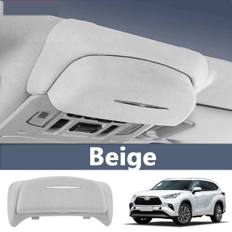 

Для Toyota Highlander Kluger XU70 2021-2025 автомобильный ABS замшевый держатель для очков коробка люк коробка для хранения солнцезащитных очков аксессуары