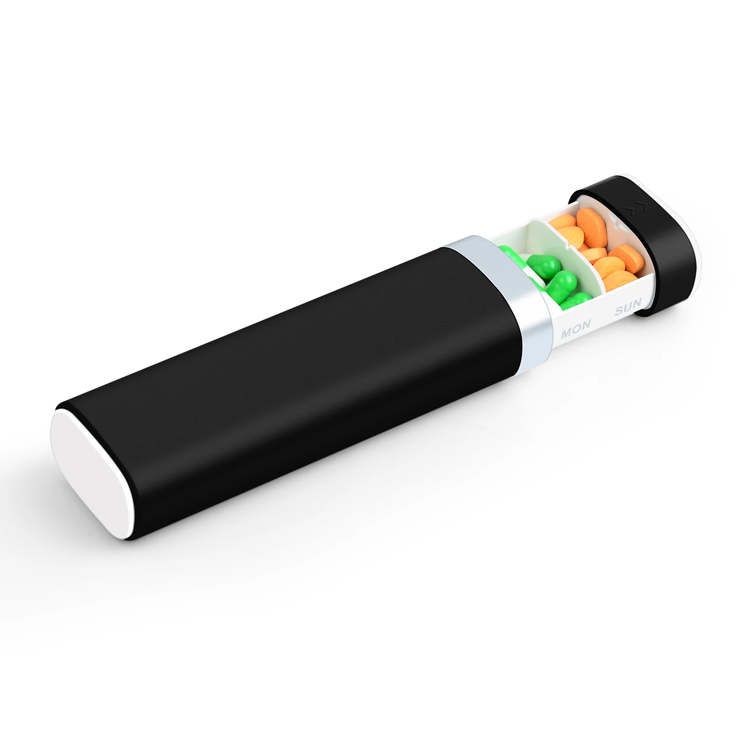 

1PCS Weekly Pill Organizer Once a Day 7 Days Medicine Black Pill Case Box Lightweight for Vitamins Medicine Fish Oils Pill Box