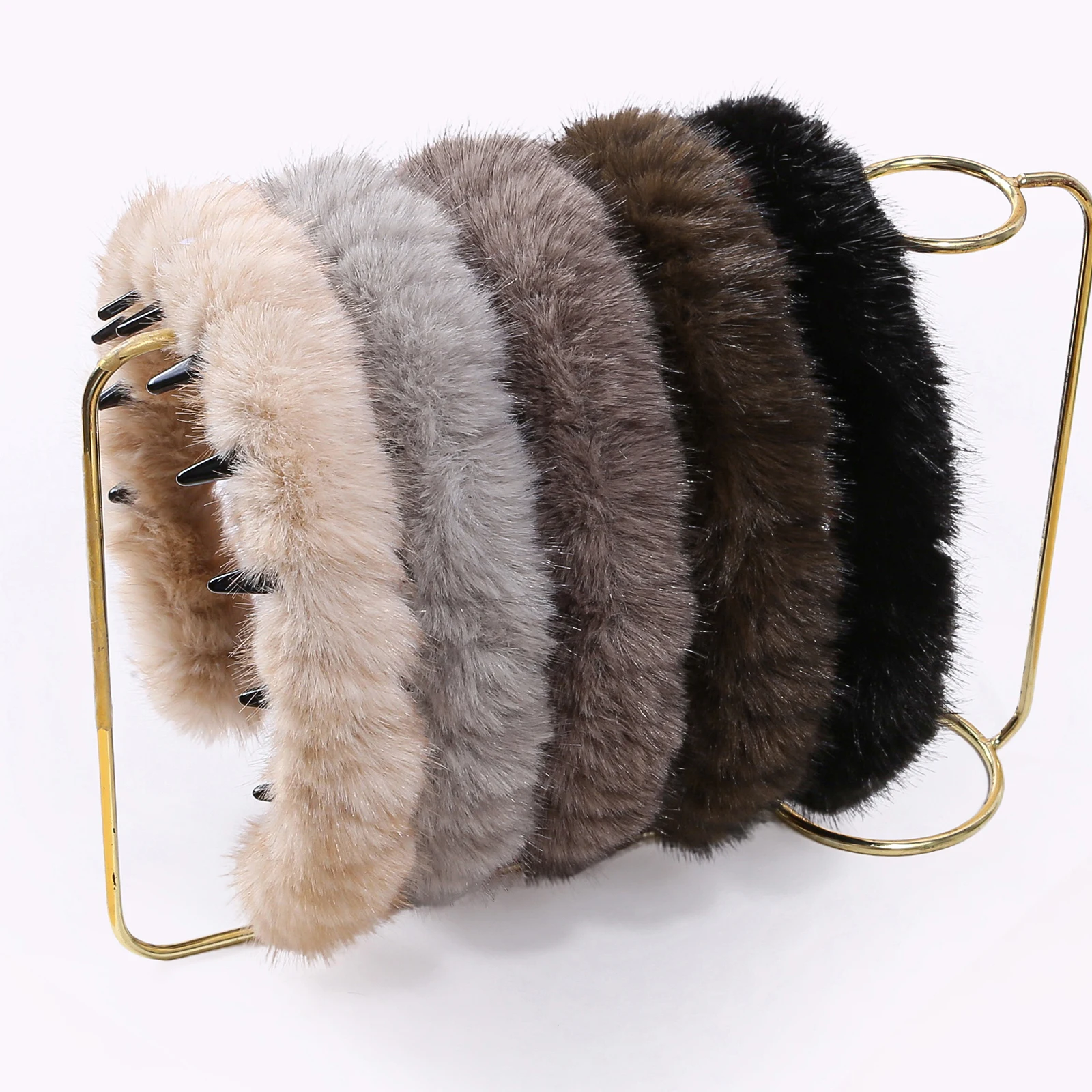 

1PC Retro Winter Imitation Mink Fur Faux Fur Hairbands Women Girls Plush Widen Thicken Soft Hair Hoop Hair Accessories Headband