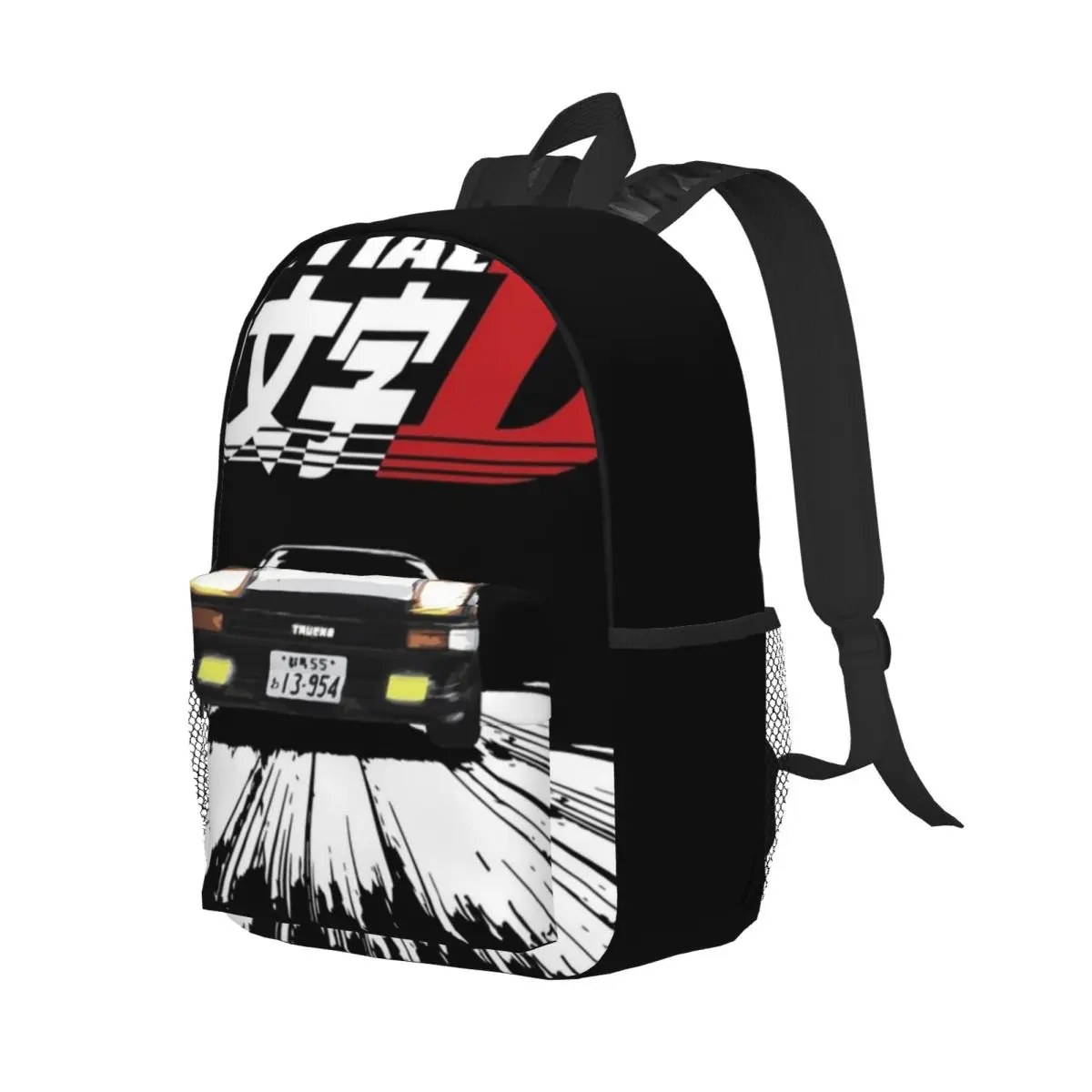 Initial D - AE86 CHASE Lightweight 15-Inch Backpack - Versatile and Stylish Bag for School, Travel, and Daily Use