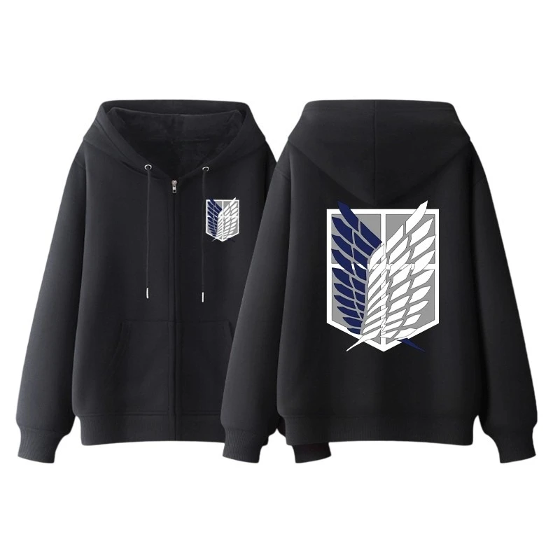 

Ripple Junction Attacks Titan Men's Genuine Full Zip Investigation Team Front and Back Hooded Sweatshirt Bandai Authorized