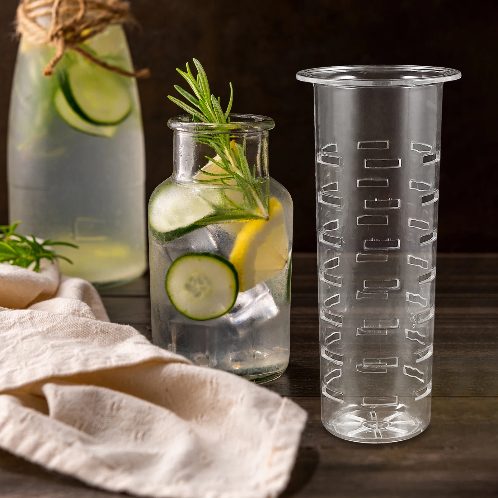 4L Fruit Infuser For Drink Dispenser Replacement Beverage Dispenser Acrylic Fruit Infuser Pulp Filtration Juice Jar