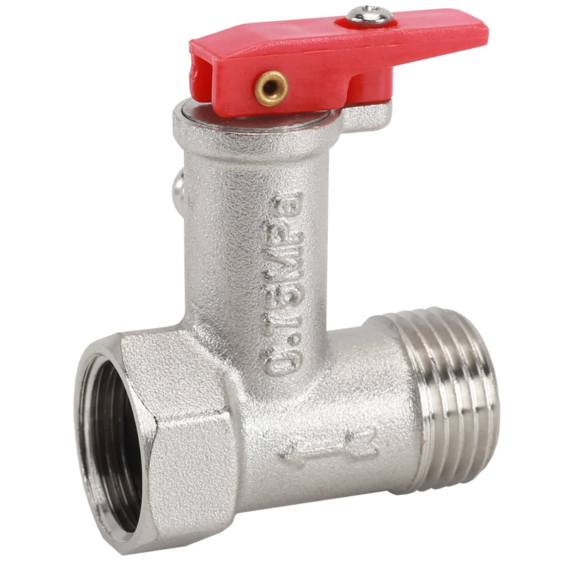 Valvola di sicurezza 3/4 "1/2" per scaldabagno con interruttore maschio femmina giunto in rame raccordo unidirezionale valvola di ritegno limitatrice di pressione