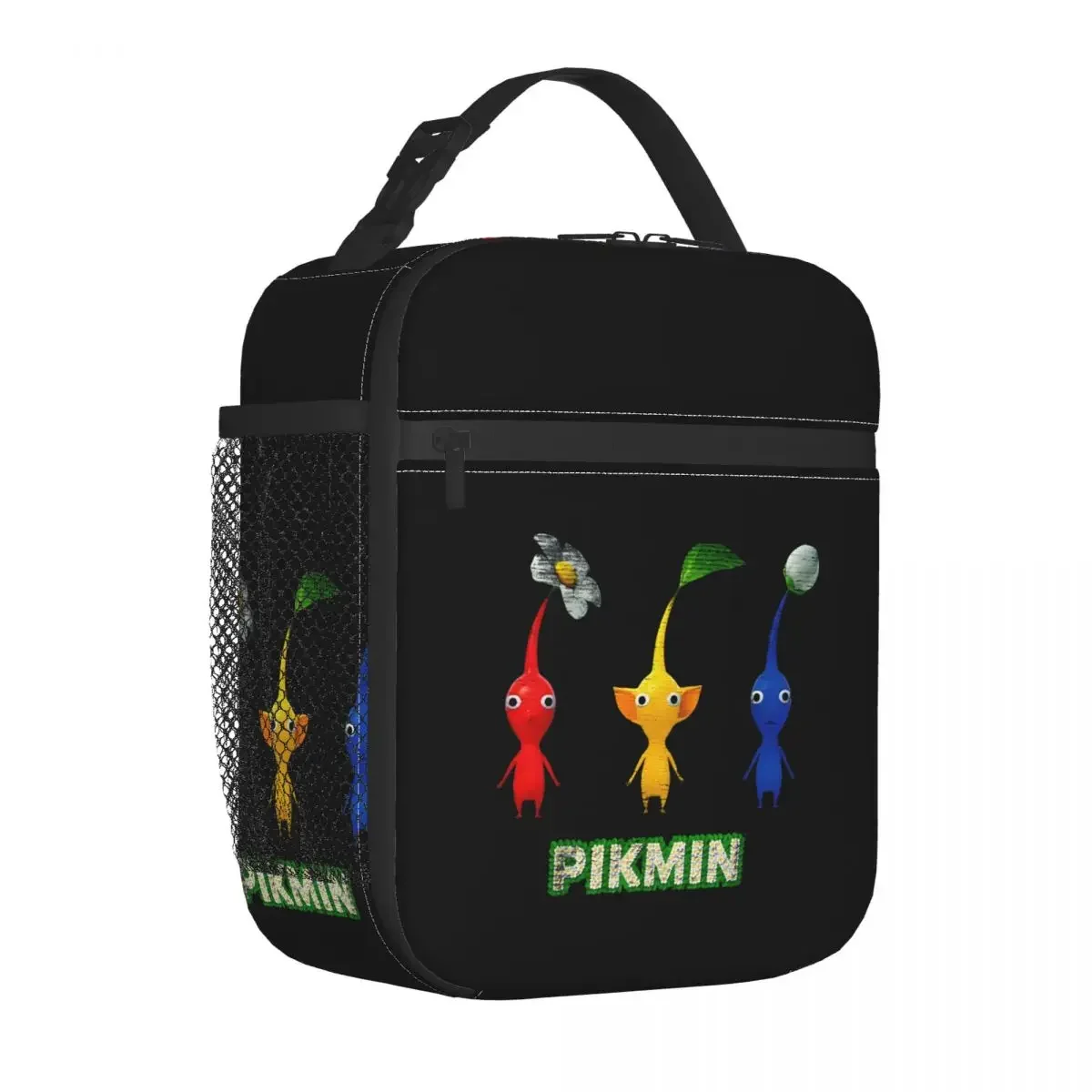 Trio Simple Pikmin Insulated Lunch Bag Thermal Bag Reusable Portable Tote Lunch Box Food Handbags Office Travel