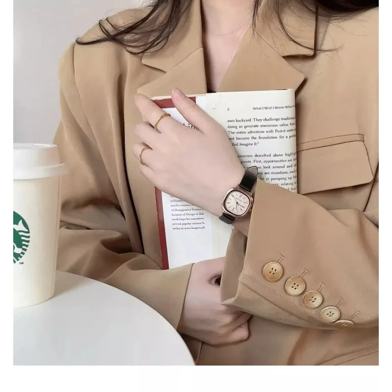 Повседневные квадратные женские часы, простые кварцевые наручные часы для девочек, студентов, подарок, женские часы Reloj Para Mujer