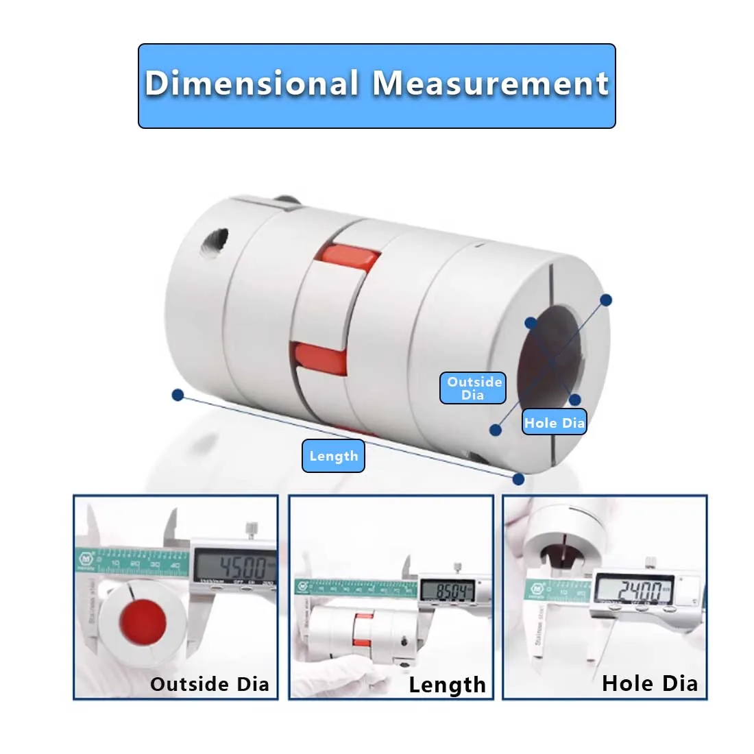 D30 X L40 Flexible Plum Coupling 2 Jaws  Shaft Coupler 10/11/12/13/14/15/16mm CNC Stepper Motor for 3D Printer