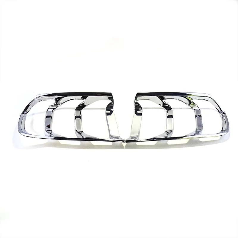 

ABS Chrome Carbon FIber Gloss Black Rear Tail Light Lamp Cover Trim 2PCS Fit For Ford Mustang 2015-2017
