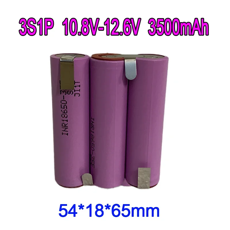 18650 Lithium-Ion Rechargeable Battery Pack 35E 2S1P~6S1P 7.2V-25.2V 3500mAh Screwdriver Welding Battery
