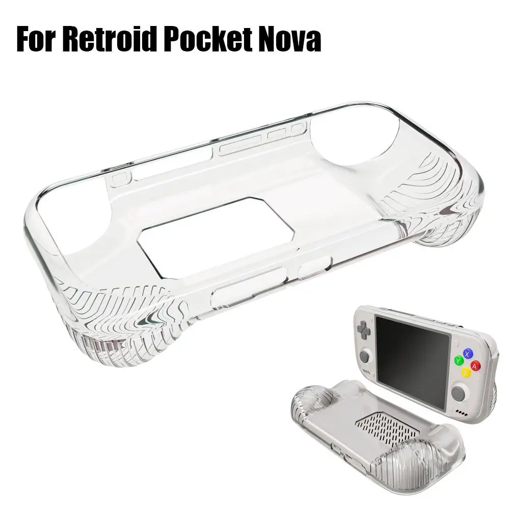 TPU Protective Case for Retroid Pocket Nova Handheld Console Cover Shell with Ergonomic Hand Grip and Cooling Vents Anti Scratch