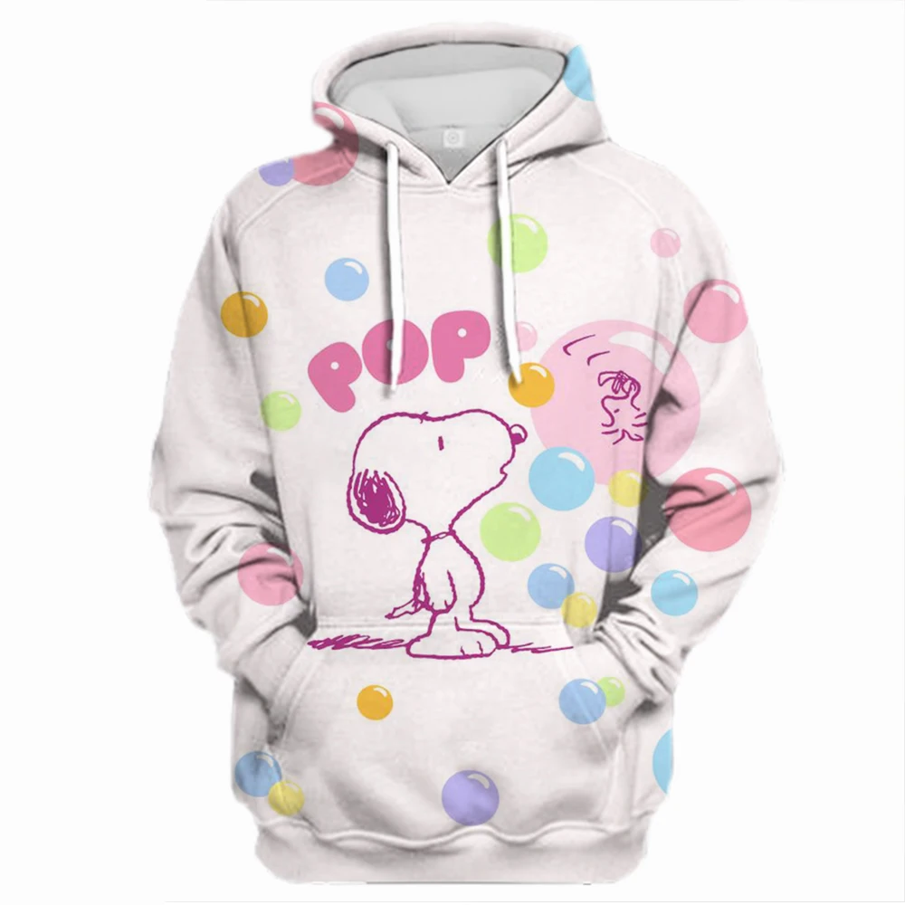 Snoopy Coffee Women\'s Hoodie Cartoon Print Harajuku Long Sleeve Cute Hoodie Casual Loose Sweatshirt Fashion Tops Clothing