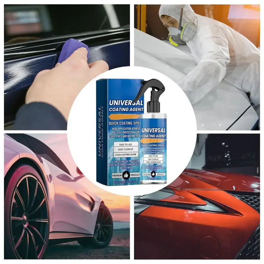 Car Ceramic Coating Spray Multifunctional Car Wax Polish Paint Protection Spray Portable Coating Renewal Agent Nano Ceramic