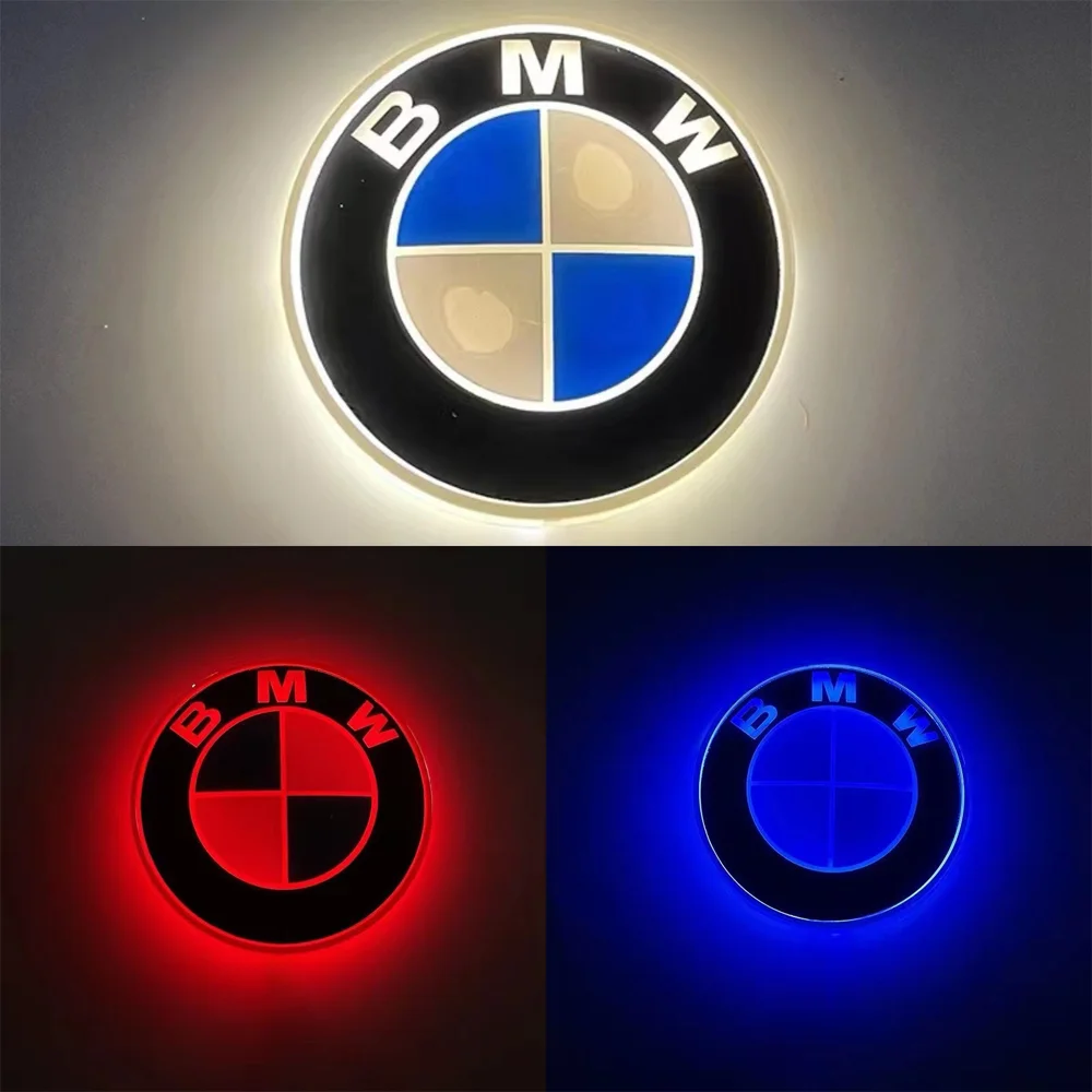 4D light-emitting logo lamp refitting For BWM front and rear tail LED lamps decorate For BMW X1 X3 X5 logo 1 3 Series