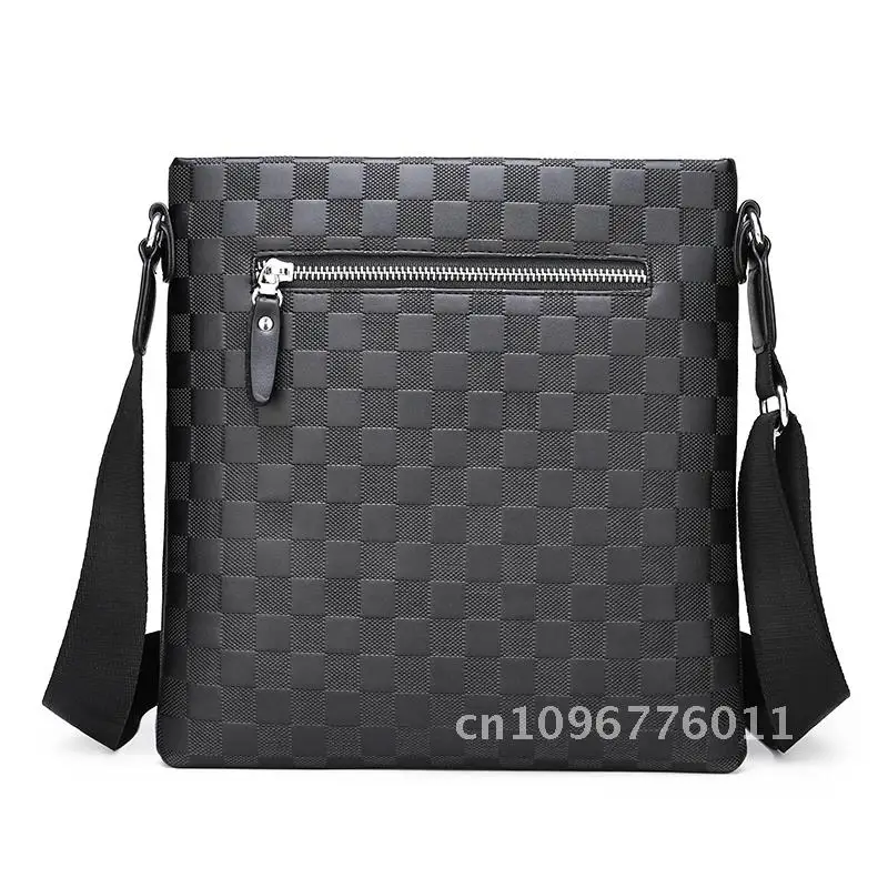 

Fashion Bag Messenger Bags 2024 Men's Casual Briefcase Plaid Style Korean Bag Shoulder Business Shoulder