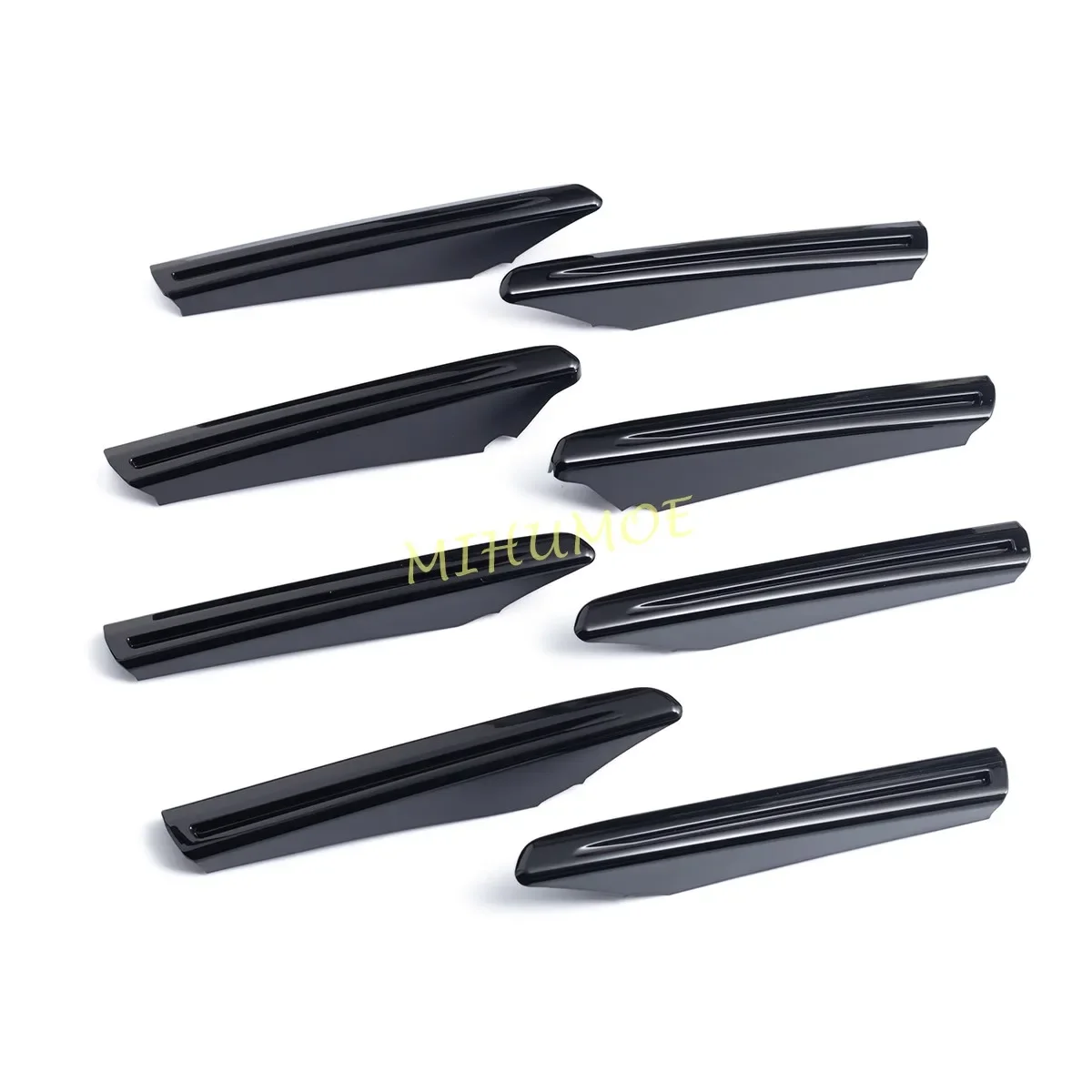

For 2022 2023 2024 Toyota Land Cruiser 300 LC300 Front Bumper Side Grill Grille Cover Trim ABS Exterior Protector Glossy Black