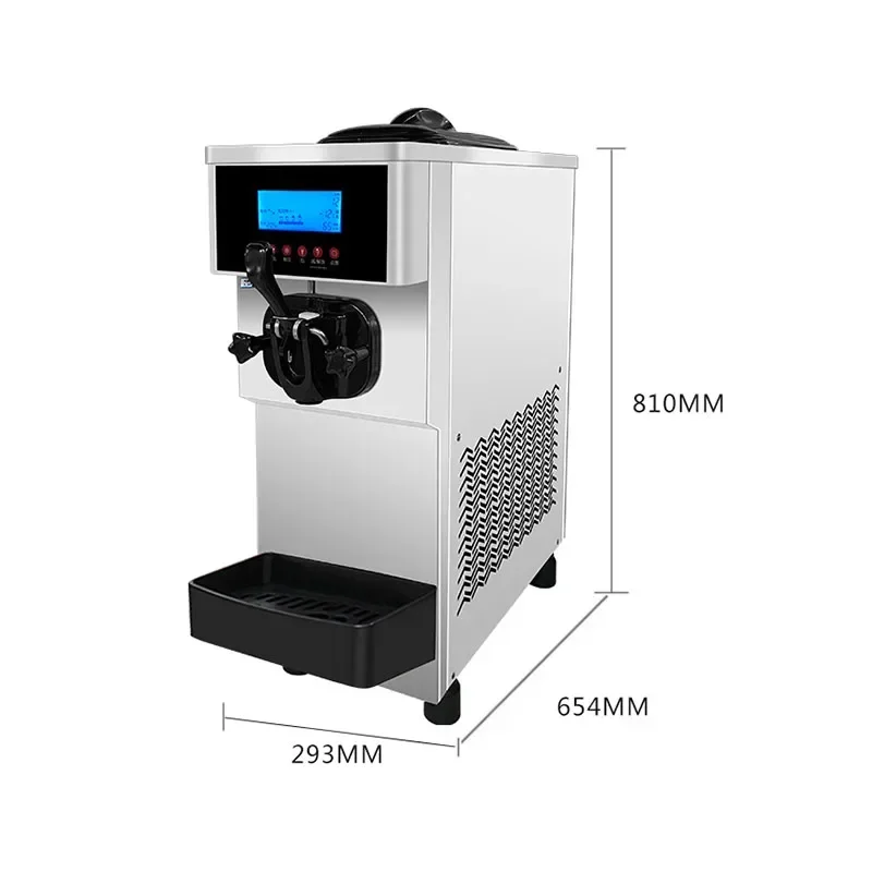 16-20L/H Desktop Soft Ice Cream Machine Commercial Ice Cream Maker Automatic Cone Machine Single Head Ice Cream Machine