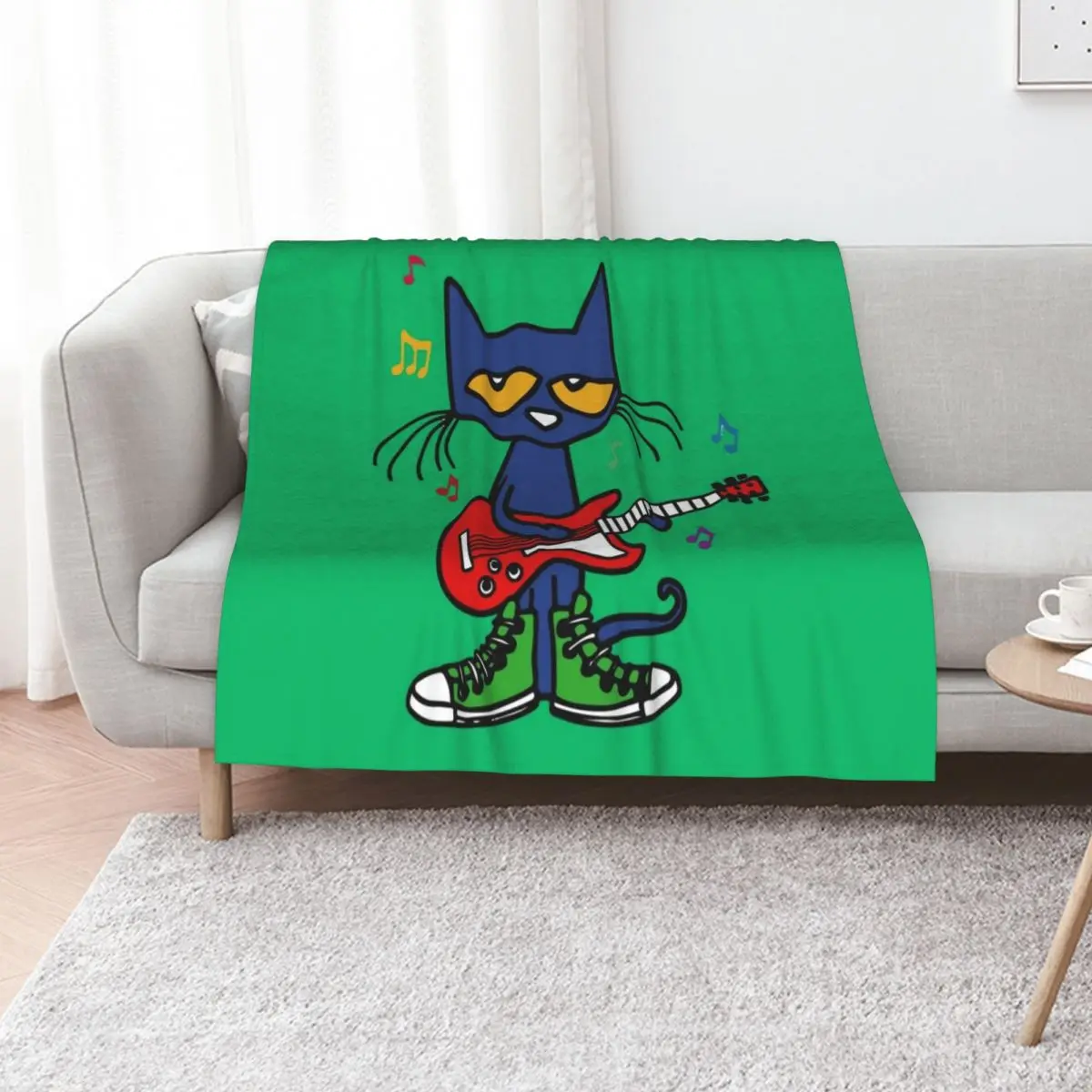 Pete the cat singing Throw Blanket Comforter Bed covers Luxury Designer For Baby Stuffeds Decoratives Blankets