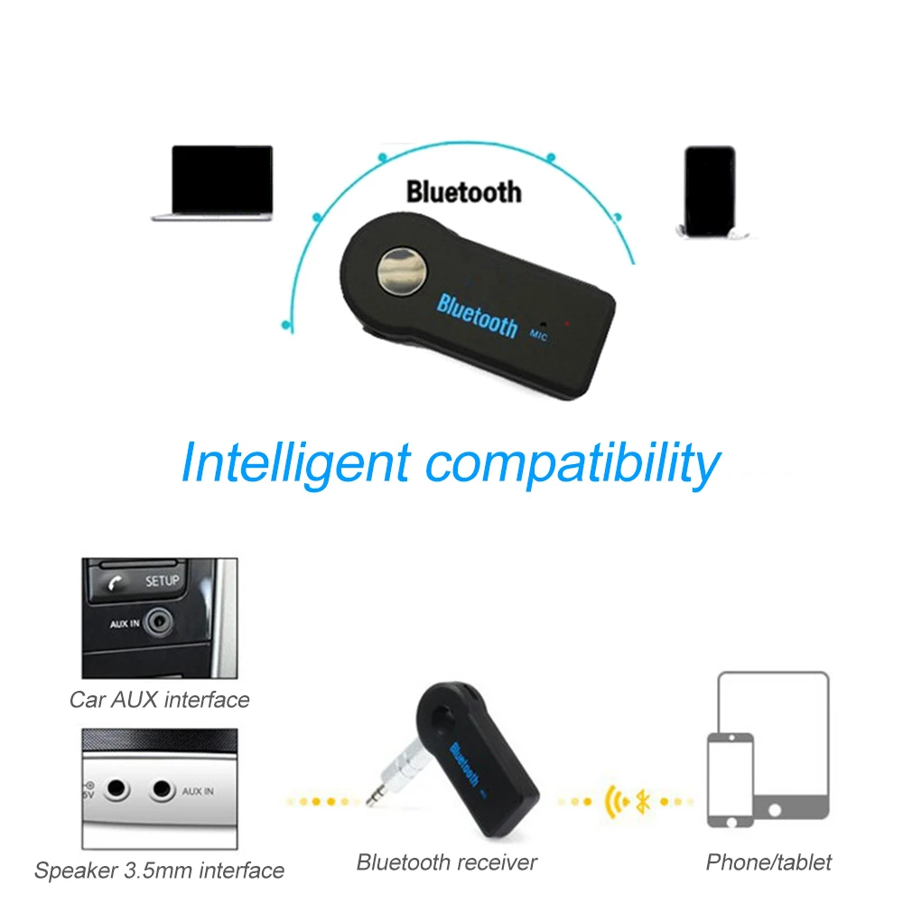 Aux Adapter For Car 3.5mm Jack USB Bluetooth4.0 Receiver Speaker Auto Handfree Car Kit Audio Music Transmitter