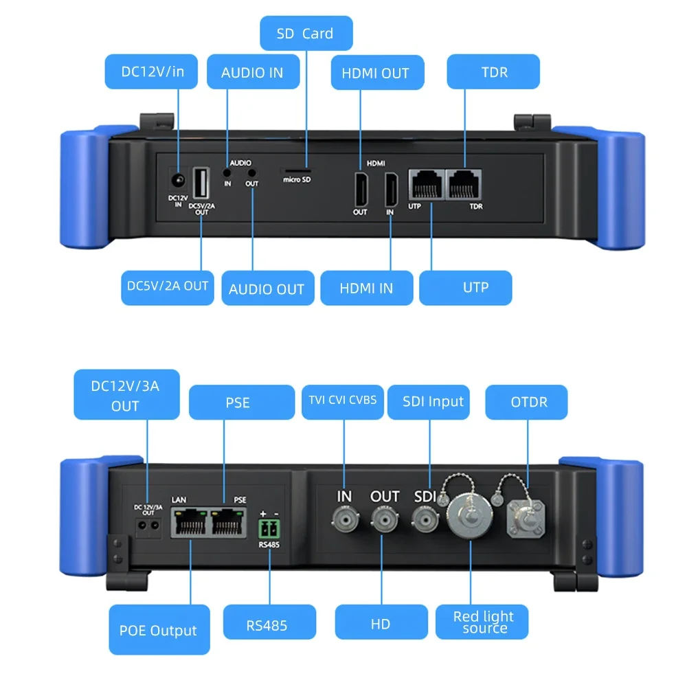 Camera Quan Sát Kiểm Tra IP Camera Màn Hình Máy POE Máy Camera Quan Sát IPC 4K Kiểm Tra Màn Hình Camera IP An Ninh Người Thử Nghiệm Video cam Camera Quan Sát Máy