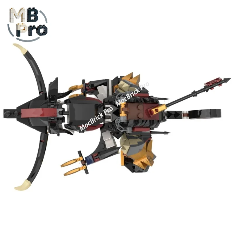 MOC Building Blocks Futuristic Cyber Hound Robot, Sci‑Fi Animal Mech DIY Assembly Brick Desktop Ornament