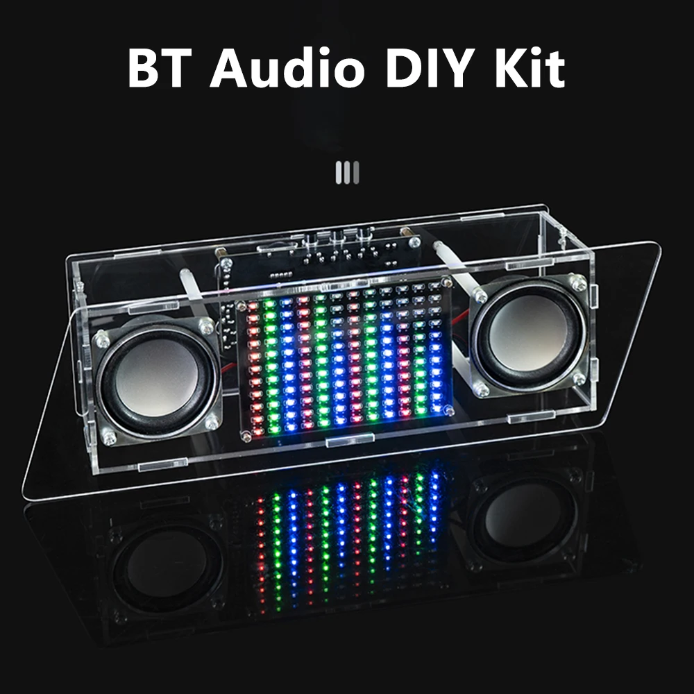 Bluetooth Speaker Kit DIY Soldering Project USB Electronic Amplifier Home LED Stereo Speaker DIY Kit for Leaning Soldering