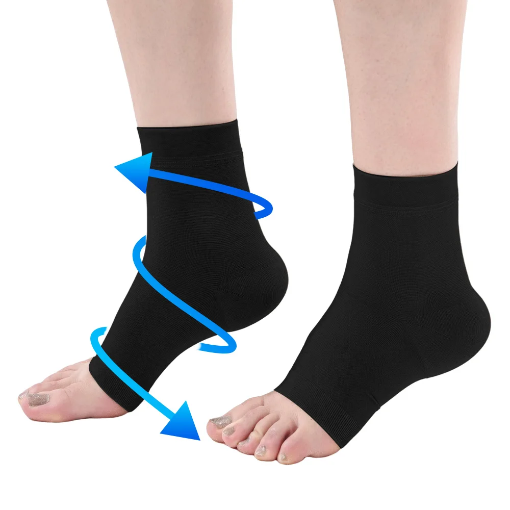 1 Paar Medizinische Kompressions-Knöchelgelenk-Fixierbandage für Sport, Verstauchungen, Zerrungen, Mittelfußknochen, Achillessehne, Fußbandage, Unisex – Detail 7