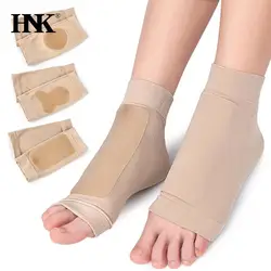 Calcetines de silicona invisibles para aumento de altura, para el talón almohadillas de Gel, soporte ortopédico para el arco, plantillas para masaje de pies, Unisex