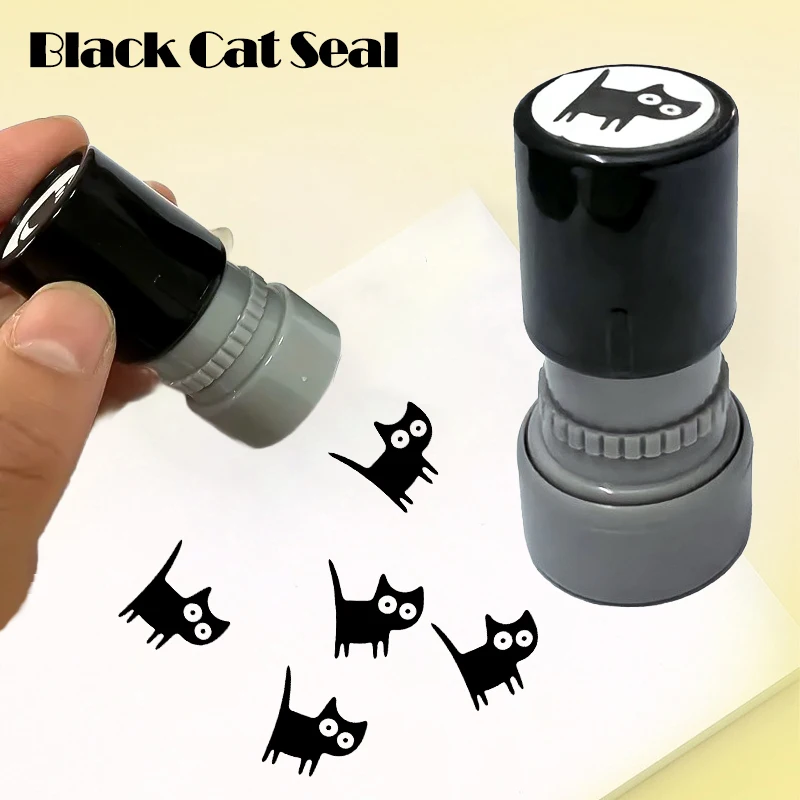 Adorable Black Cat Stamp Set 4 Quirky Poses for Journaling Scrapbooking Teacher Rewards & DIY Card Decor