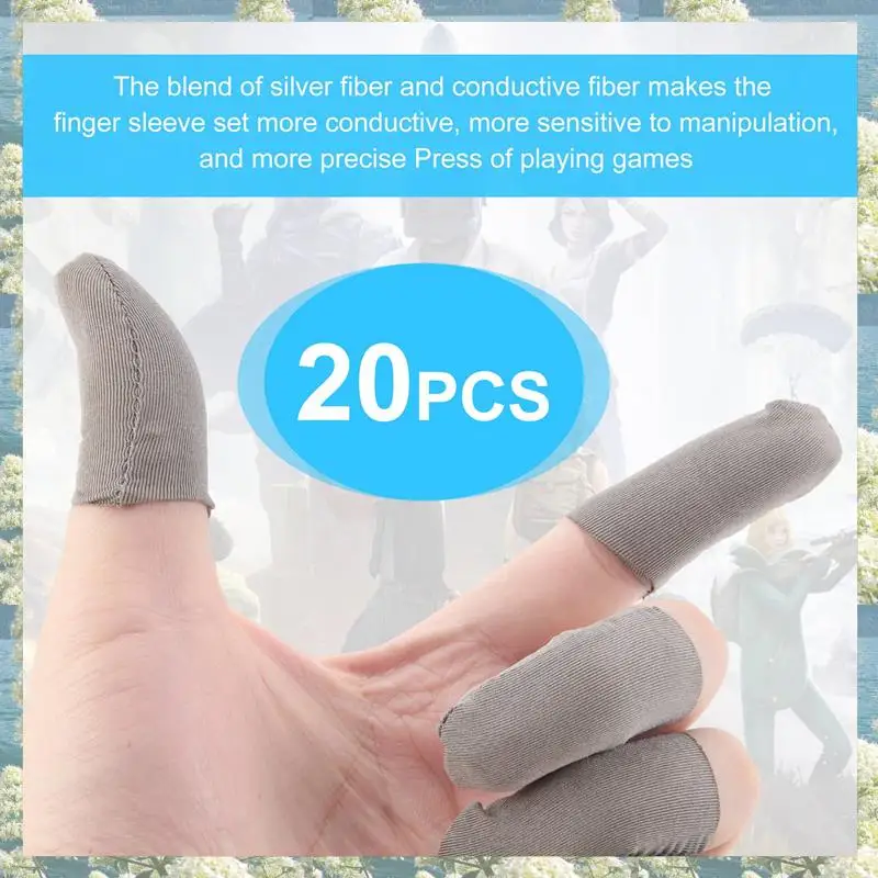 

New-20PCS Sleep-Proof Sweat-Proof Professional Press Screen Thumbs Finger Sleeve For Pubg Mobile Phone Game Gaming Gloves