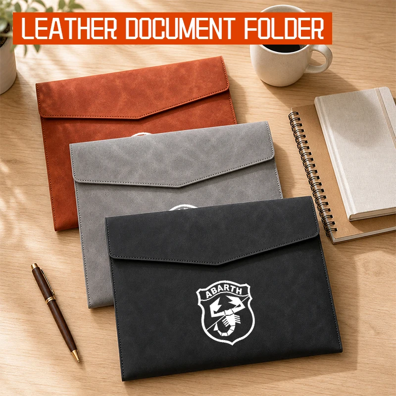 Sac à documents en simili cuir, sac pour informations professionnelles, dossier A4, sac de rangement pour Abarth FIAT 500 FR Doblo Ducato Freemont Idea Stilo