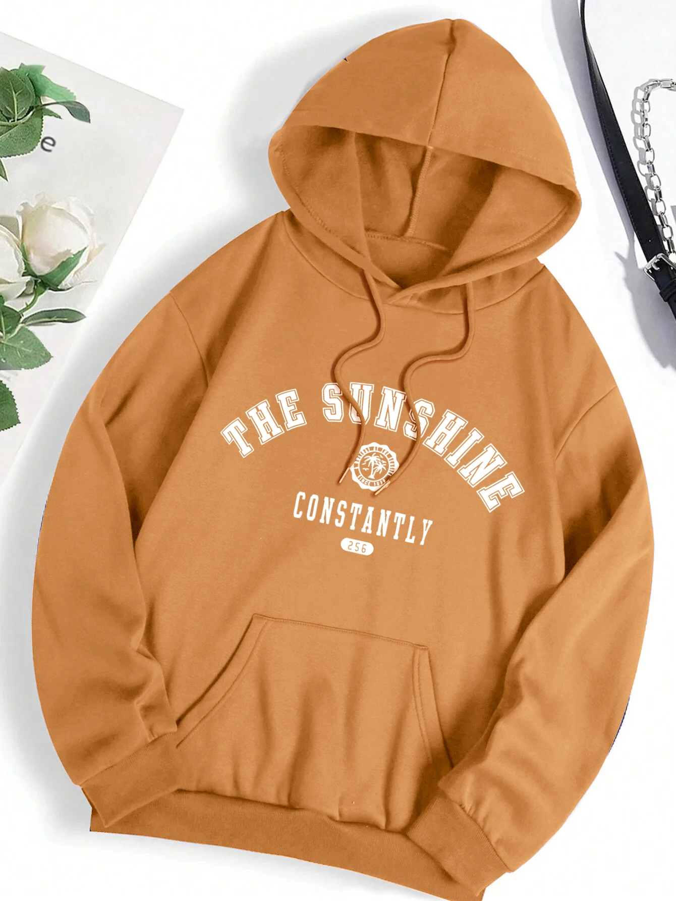 The Sunshine Printing Women'S Hooded Street Versatile Hoodies Fashion Fleece Warm Hoodie Autumn Casual O-Neck Woman Clothing