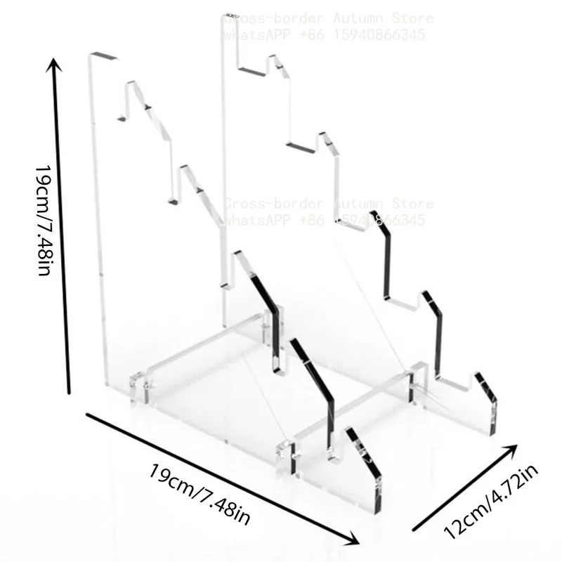 5-Slot Knives Display Stand For Acrylic Transparent Knives Tool Storage Rack Stair Style Display Stand view 5