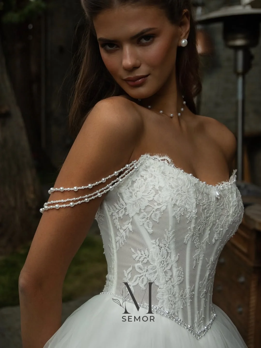 Semor Customized A Line Off the Shoulder Tulle Wedding Dresses 2026 New Pearls Lace Applique Bridal Gowns Vestidos Novias Boda