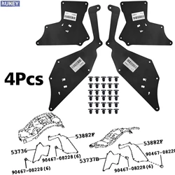 4pcs For Toyota Hilux Fortuner 2015-2024 Front Splash Shield Fender Liner Apron Seal Protector 53883-04020 53735-04070 N150 N160