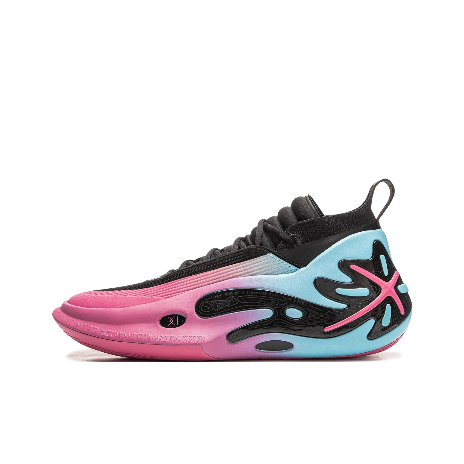 Li Ning WOW11 Mid top Basketball Shoes Men's Black Pink ABAU049-33