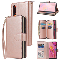 Wallet Multi-card Zipper Kickstand Magnetic Flip Leather Case For Huawei P40 Pro Plus P40 Lite P40 P30 Lite P30 Nova 6se Y7P