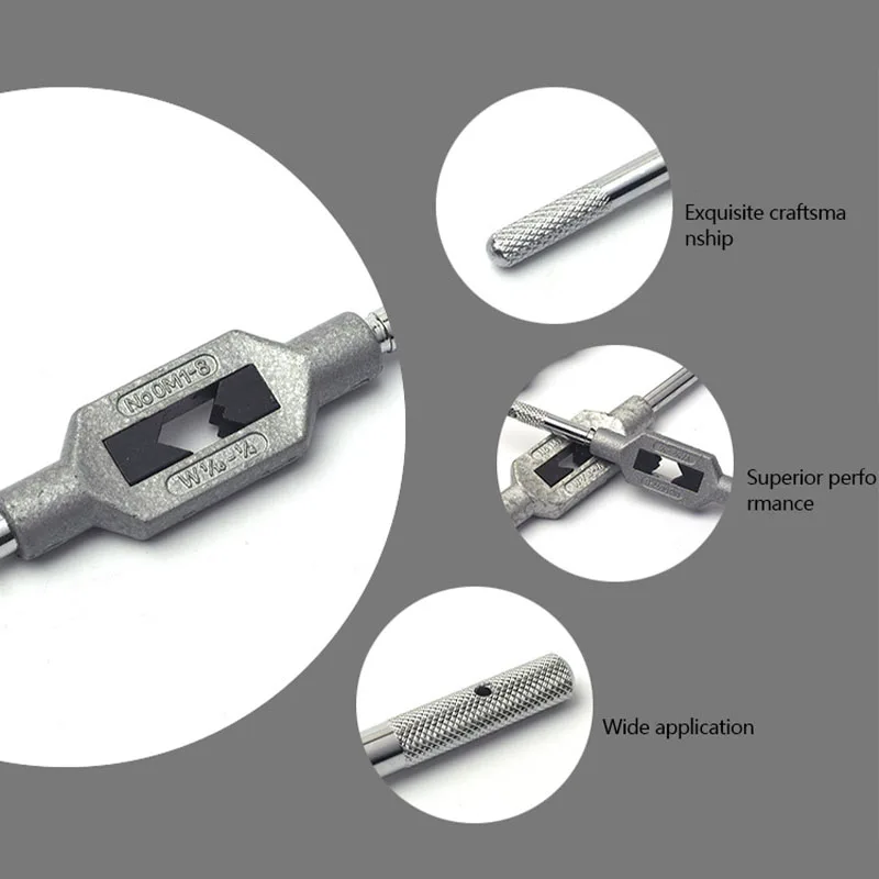 Imagem -05 - Tap de Mão e Die Wrench Tapping Torneira de Aço de Alta Velocidade M18 Thread Metric Handle Tapping Reamer Tool Dobradiça Reta Tocando Ferramentas