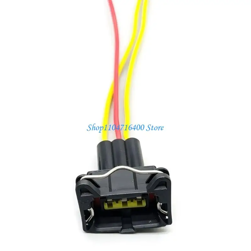 y1gd 3 Pin Automotive Plug Set for Wiring Repair with Housing 3 Terminals and 3 Rubber Grommets for Vehicle Service Tasks