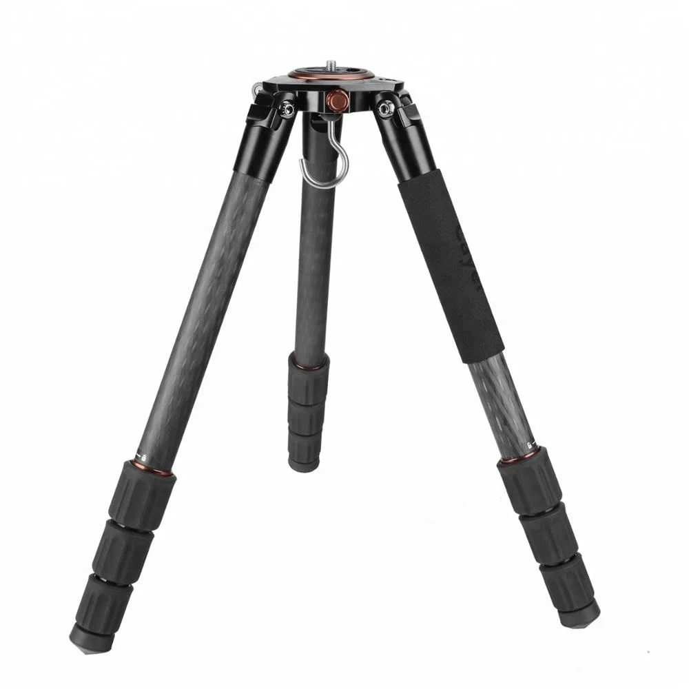 162cm Professional Heavy Duty Carbon Fiber Video Camera Tripod with 75mm Ball and Flat Base Adapter