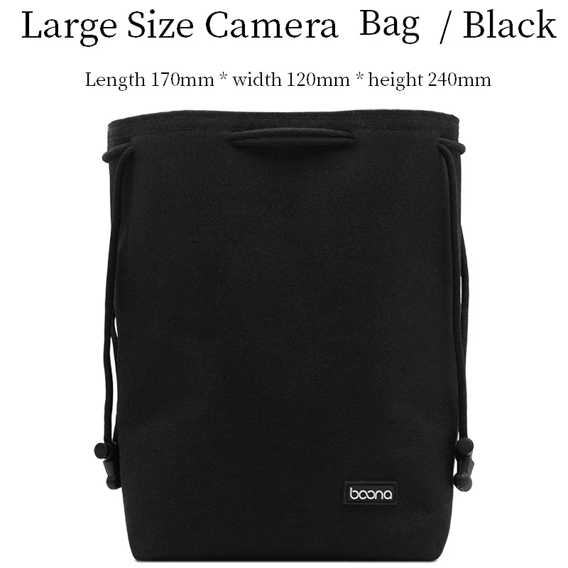 BOONA Kameratasche, Rucksack, Objektivtasche, Kordelzugbeutel, Fleece, wasserdichte Kameratasche, Schutz für DSLR, Nikon, Canon, Sony, Pentax