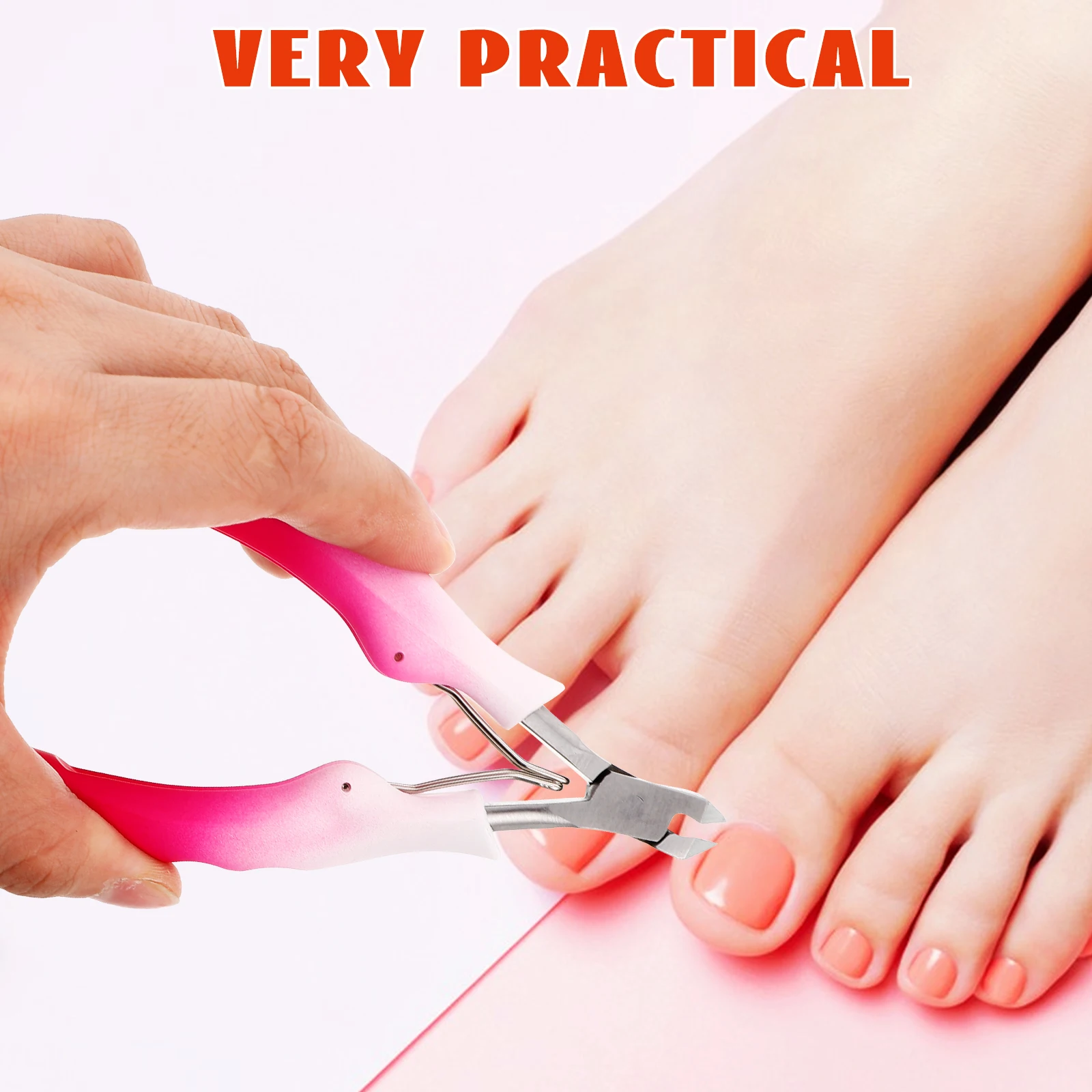 

Stainless Steel Toenail Clipper Durable Tool Ergonomic Sharp Blades Cuticle Remover Multifunctional Trimmer Household Nail
